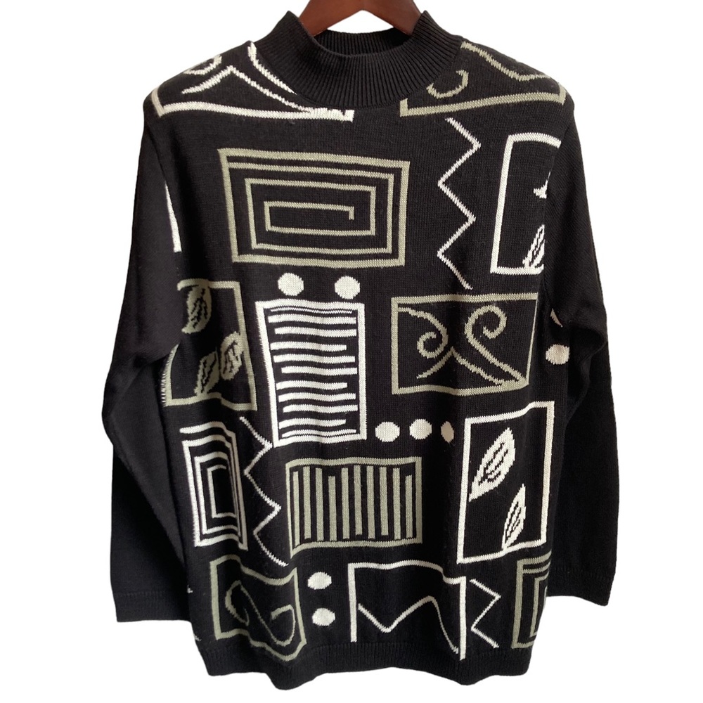 Alfred Dunner Geometric Sweater M